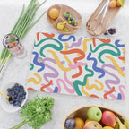 Colorful paint brush stroke art texture Cutting Board Gallery Image 2