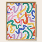Colorful paint brush stroke art texture Serving Tray Gallery Image 1