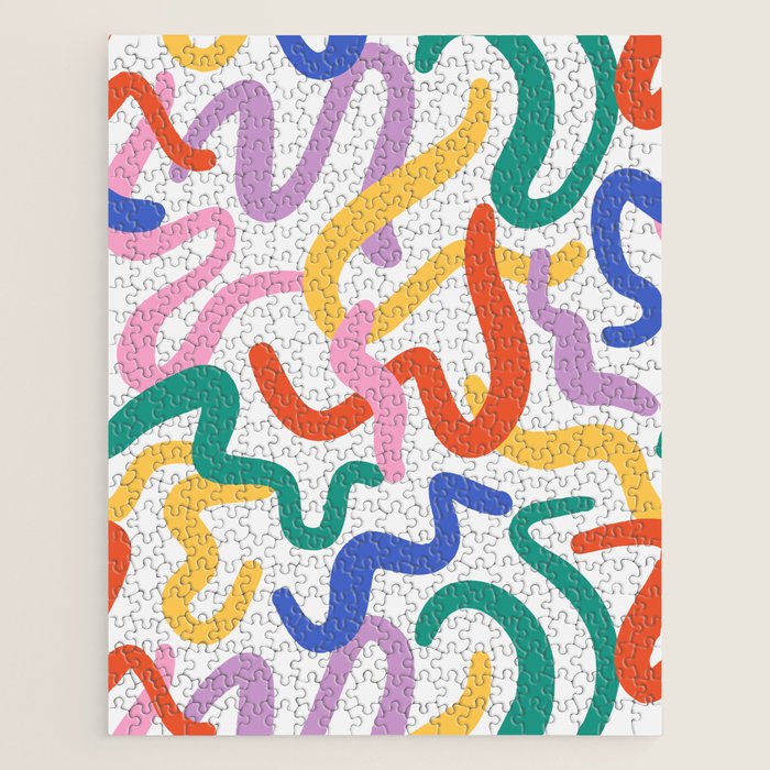 Colorful paint brush stroke art texture Jigsaw Puzzle Gallery Image 1
