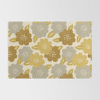 Warm Neutral Floral Pattern Rug Gallery Image 2