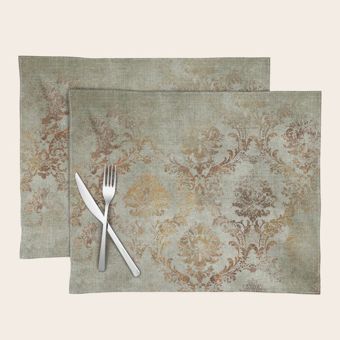 Aged Damask Texture 3 Placemat Gallery Image 1