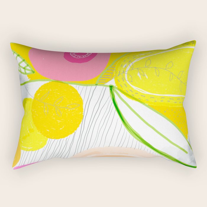 Her Mind Was Filled with Positive Thoughts Rectangular Pillow Gallery Image 1