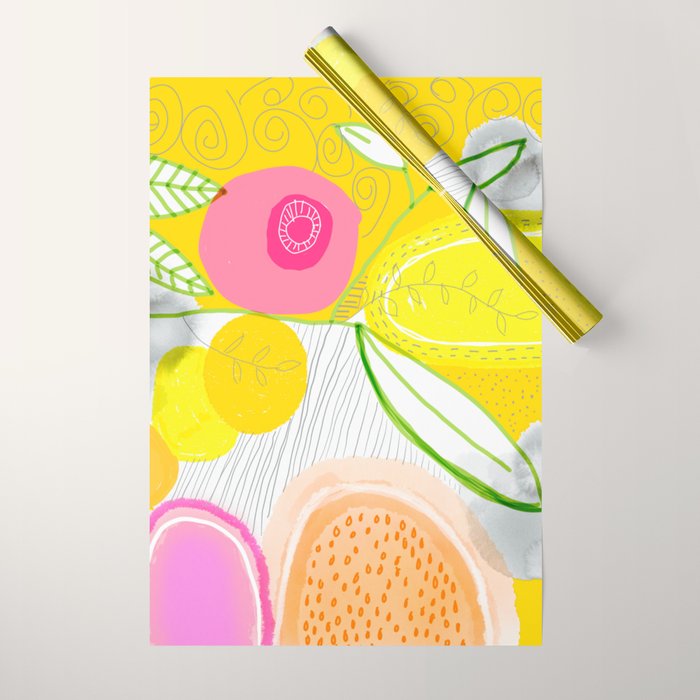 Her Mind Was Filled with Positive Thoughts Wrapping Paper Gallery Image 1