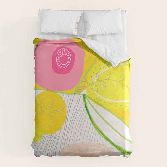 Her Mind Was Filled with Positive Thoughts Duvet Cover Gallery Image 6