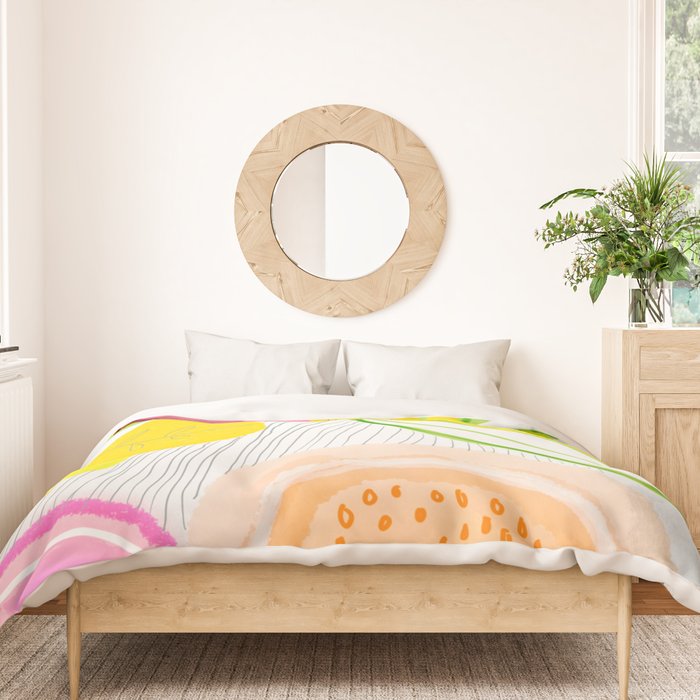Her Mind Was Filled with Positive Thoughts Duvet Cover Gallery Image 3