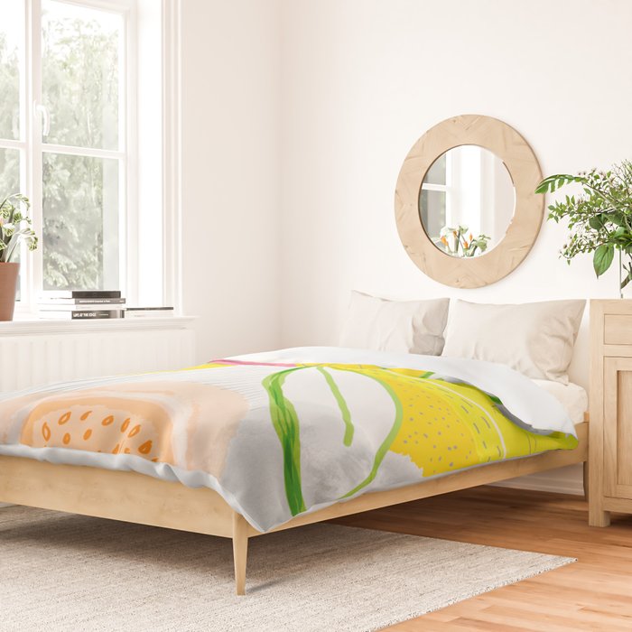 Her Mind Was Filled with Positive Thoughts Duvet Cover Gallery Image 2