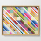 Rabisu - Colorful Decorative Abstract Art Pattern Serving Tray Gallery Image 1