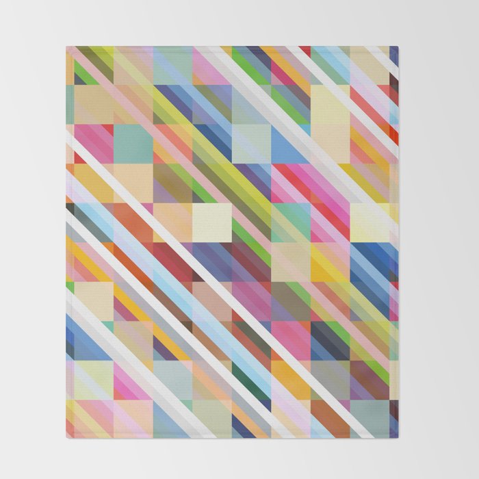 Rabisu - Colorful Decorative Abstract Art Pattern Throw Blanket Gallery Image 2