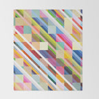 Rabisu - Colorful Decorative Abstract Art Pattern Throw Blanket Gallery Image 2