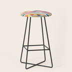 Rabisu - Colorful Decorative Abstract Art Pattern Stool Gallery Image 1