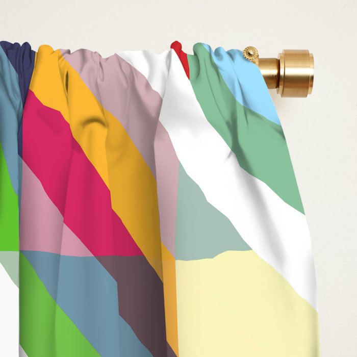 Rabisu - Colorful Decorative Abstract Art Pattern Window Curtain Gallery Image 2