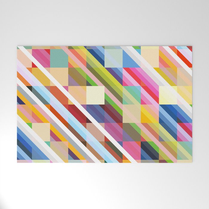 Rabisu - Colorful Decorative Abstract Art Pattern Welcome Mat Gallery Image 1