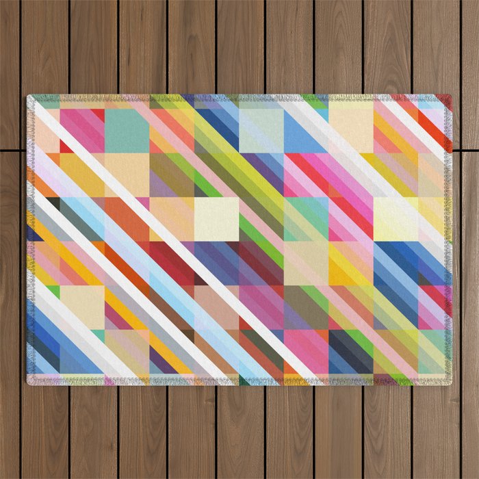 Rabisu - Colorful Decorative Abstract Art Pattern Outdoor Rug Gallery Image 1