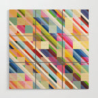 Rabisu - Colorful Decorative Abstract Art Pattern Wood Wall Art Gallery Image 1