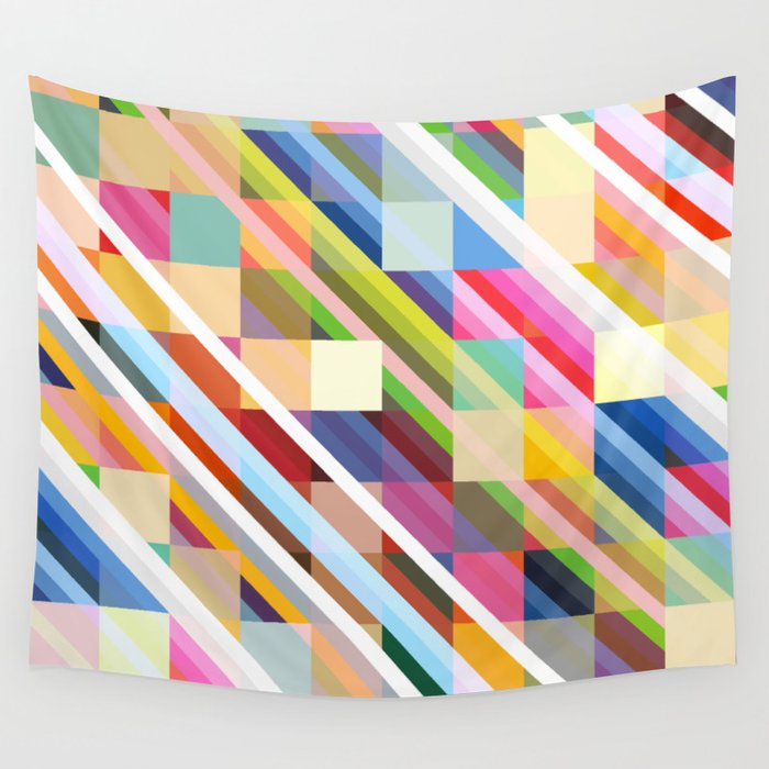 Rabisu - Colorful Decorative Abstract Art Pattern Wall Tapestry Gallery Image 4