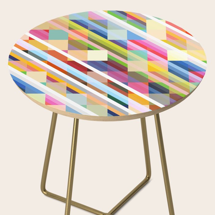 Rabisu - Colorful Decorative Abstract Art Pattern Side Table Gallery Image 2
