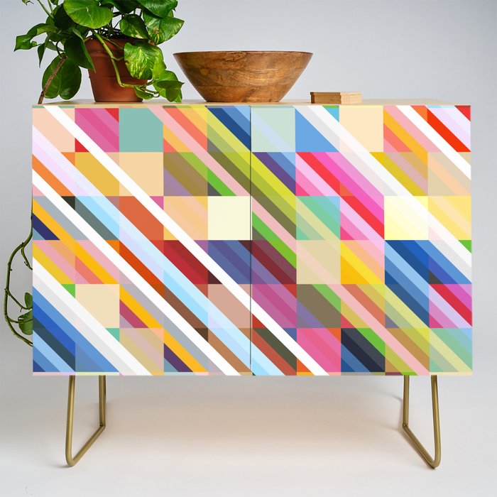 Rabisu - Colorful Decorative Abstract Art Pattern Credenza Gallery Image 1