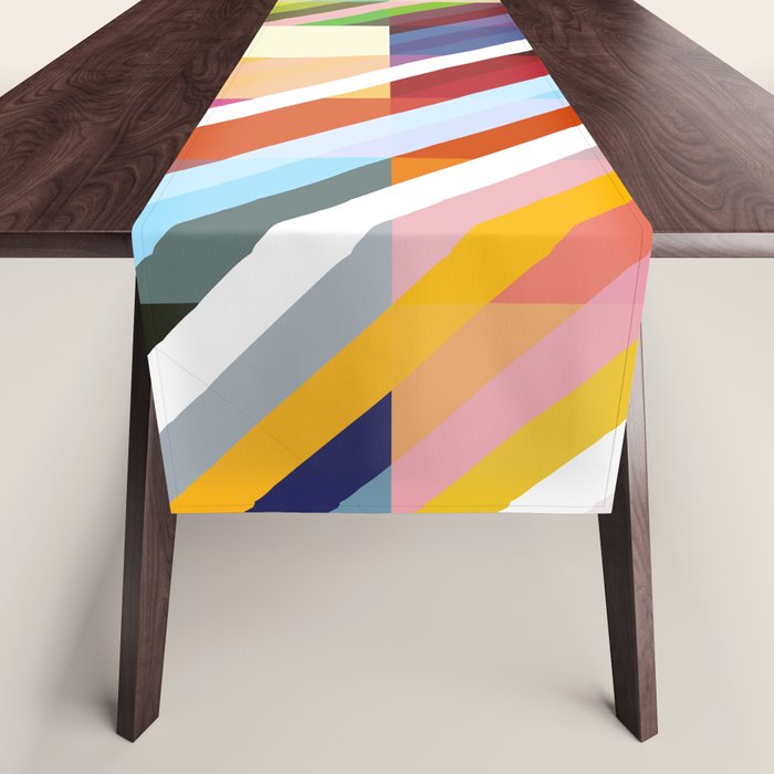 Rabisu - Colorful Decorative Abstract Art Pattern Table Runner Gallery Image 1