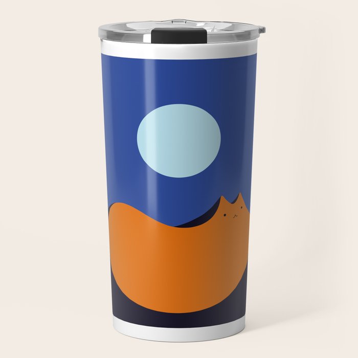 Cat Landscape 179: Lunar Mirage Travel Mug Gallery Image 1