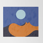 Cat Landscape 179: Lunar Mirage Throw Blanket Gallery Image 2
