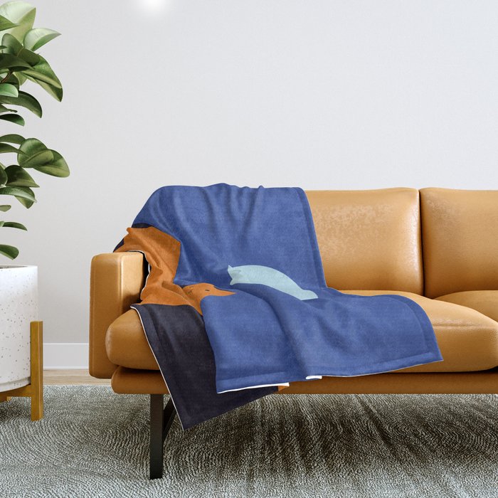 Cat Landscape 179: Lunar Mirage Throw Blanket Gallery Image 1