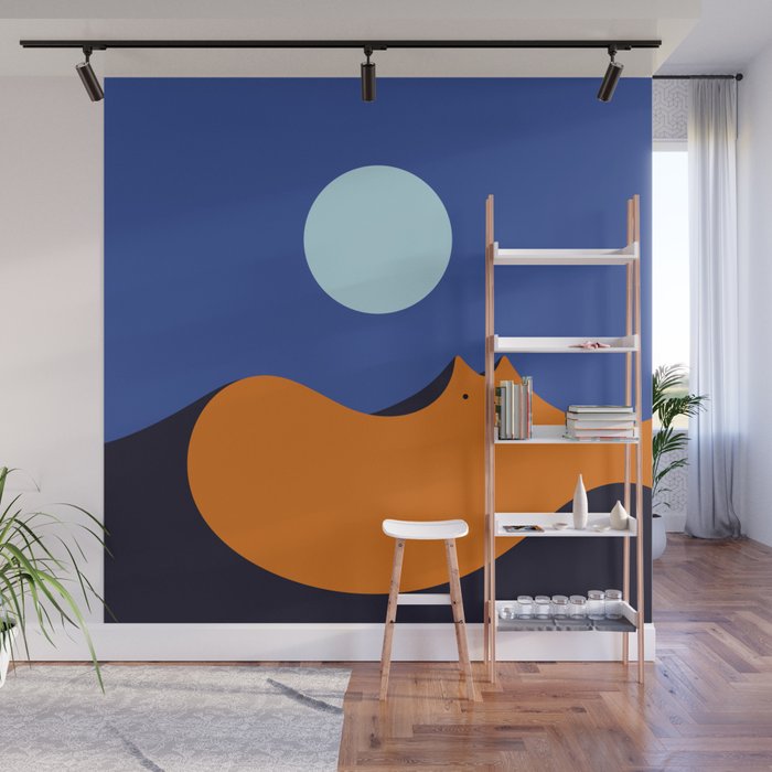 Cat Landscape 179: Lunar Mirage Wall Mural Gallery Image 1