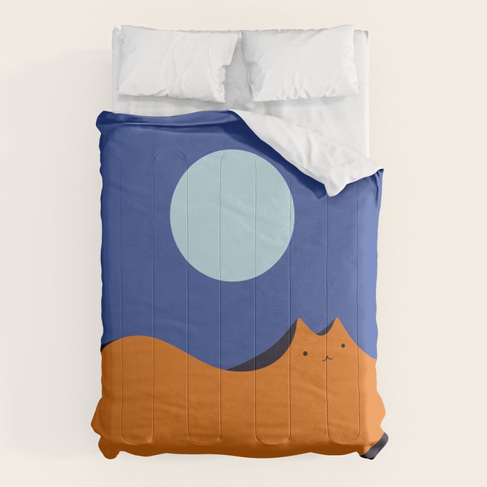 Cat Landscape 179: Lunar Mirage Comforter Gallery Image 6