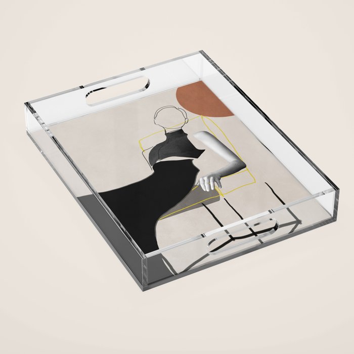 Minimalist Girl3 Acrylic Tray Gallery Image 1