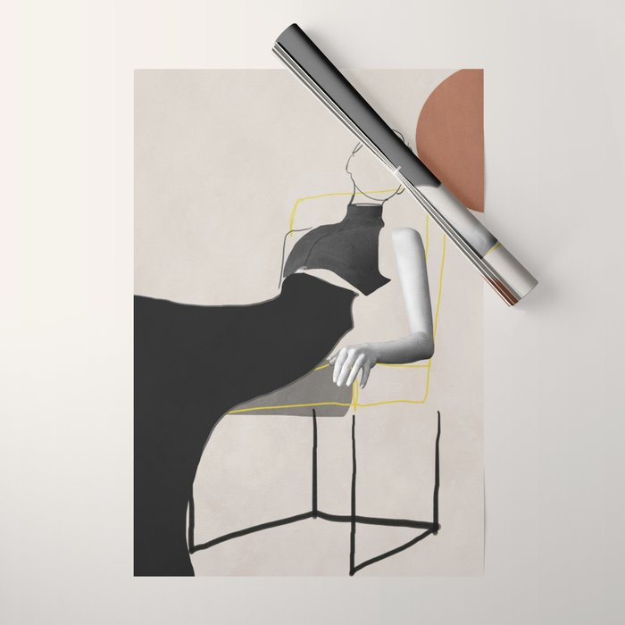 Minimalist Girl3 Wrapping Paper Gallery Image 1