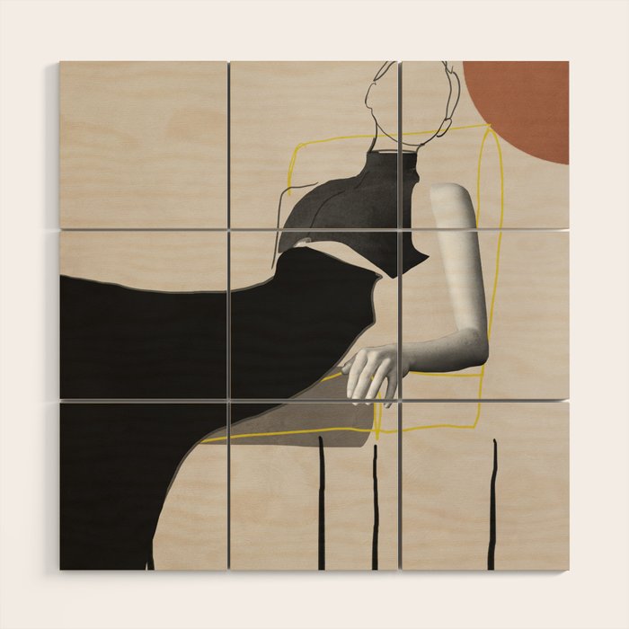 Minimalist Girl3 Wood Wall Art Gallery Image 1