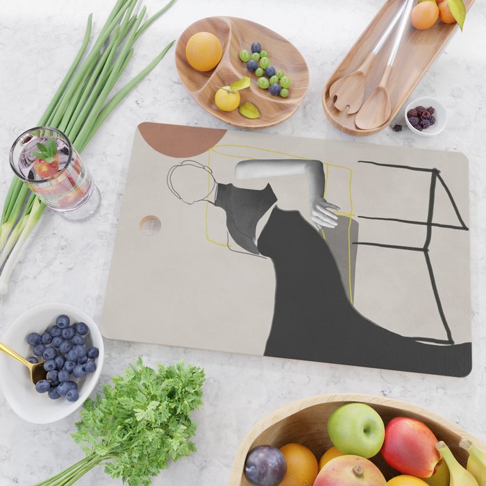 Minimalist Girl3 Cutting Board Gallery Image 2