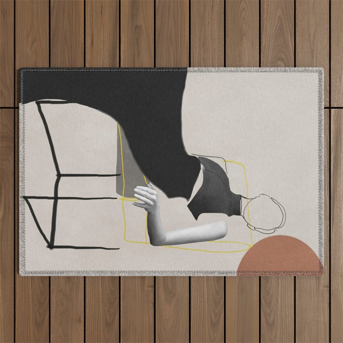 Minimalist Girl3 Outdoor Rug Gallery Image 1