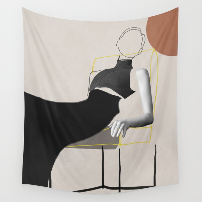 Minimalist Girl3 Wall Tapestry Gallery Image 1