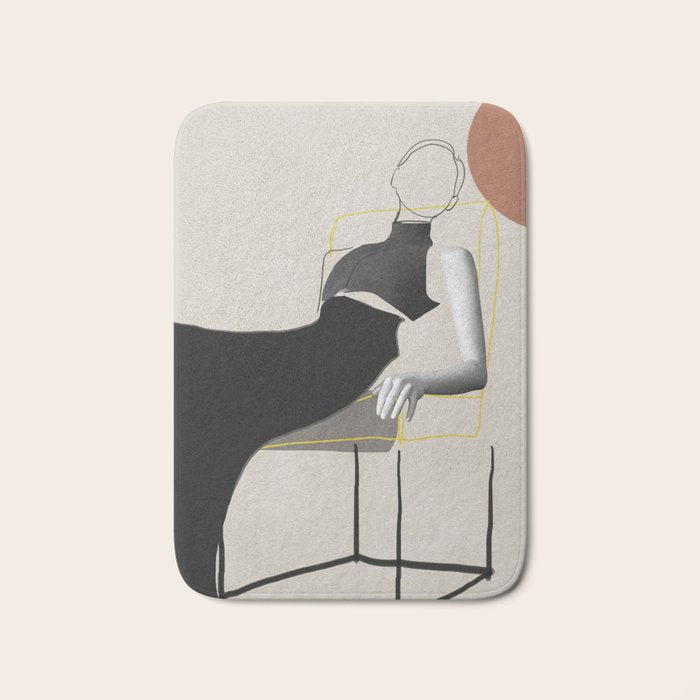 Minimalist Girl3 Bath Mat Gallery Image 1