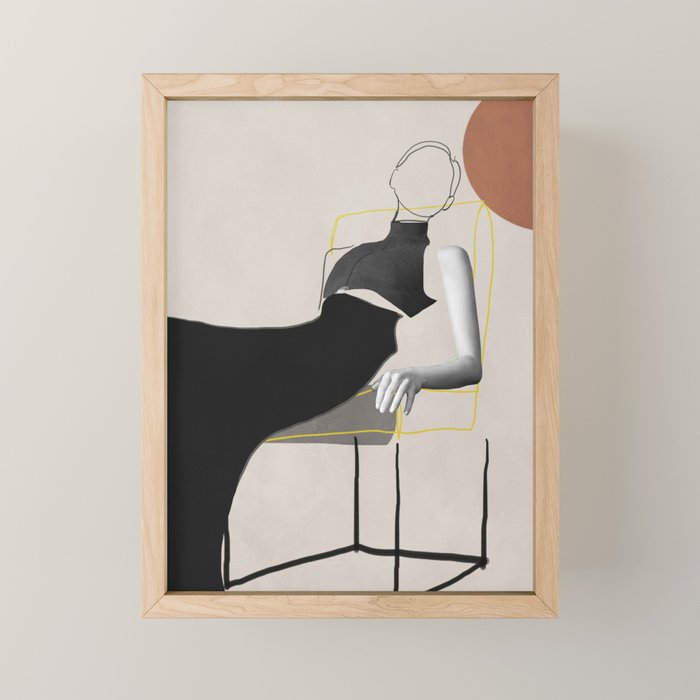 Minimalist Girl3 Mini Art Print Gallery Image 1