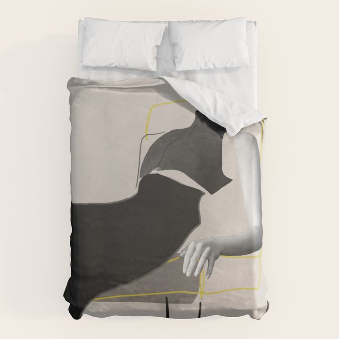 Minimalist Girl3 Duvet Cover Gallery Image 1