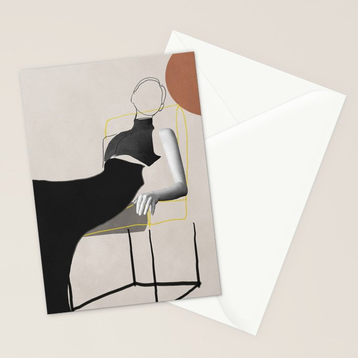 Minimalist Girl3 Stationery Card Gallery Image 2