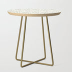 Mid Century Atomic Age Pattern Teal and Cream Side Table Gallery Image 1