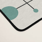Mid Century Atomic Age Pattern Teal and Cream Desk Mat Gallery Image 4