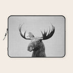 Moose - Black & White Laptop Sleeve Gallery Image 1