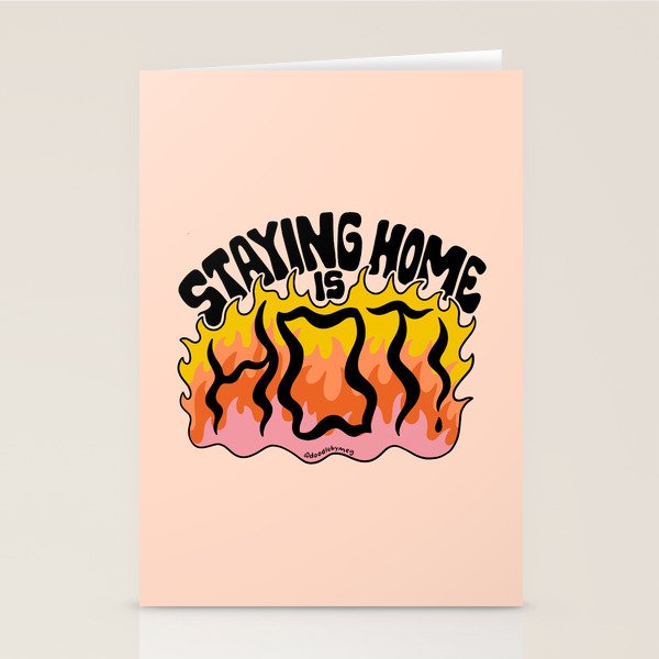 Staying Home Is Hot Stationery Card Gallery Image 1