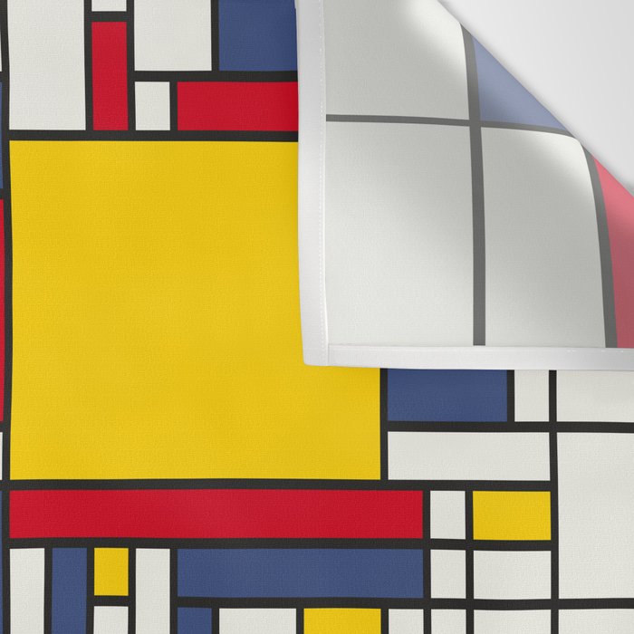 World Map Abstract Mondrian Style Wall Tapestry Gallery Image 3