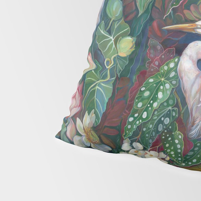Begonia Egret  Pillow Sham Gallery Image 4