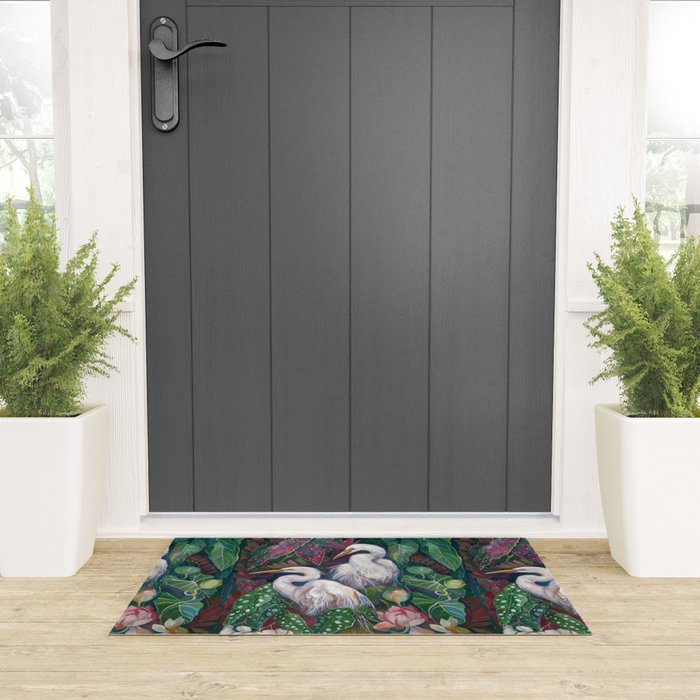 Begonia Egret  Welcome Mat Gallery Image 3