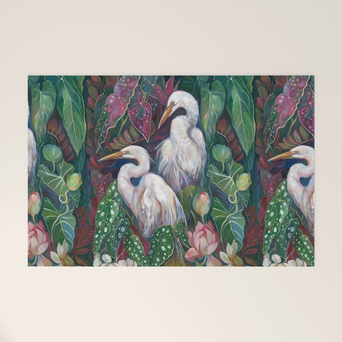 Begonia Egret  Welcome Mat Gallery Image 1