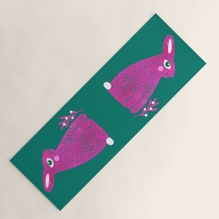 Pink Rabbit Yoga Mat Gallery Image 1