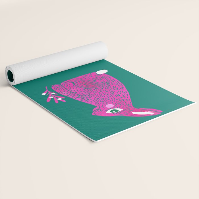Pink Rabbit Yoga Mat Gallery Image 2