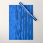 Wavy Stripes in Blue Wrapping Paper Gallery Image 1