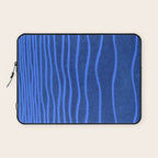 Wavy Stripes in Blue Laptop Sleeve Gallery Image 1