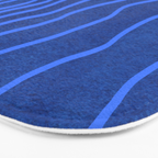 Wavy Stripes in Blue Bath Mat Gallery Image 3
